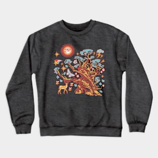 retro boho tree mojo Crewneck Sweatshirt